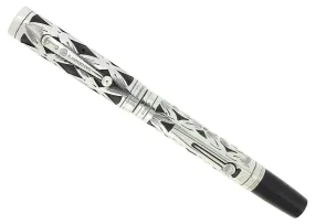 1920S WATERMAN 452 STERLING OVERLAY FOUNTAIN PEN M-BBB 2.22MM FLEX NIB RESTORED
