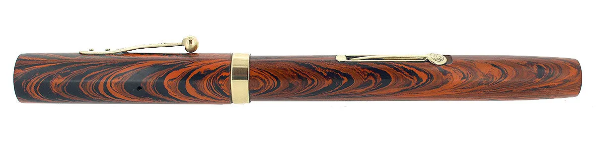 1920S WATERMAN 52 RIPPLE RIPPLE M-BBB 2.28MM FLEX NIB FOUNTAIN PEN RESTORED
