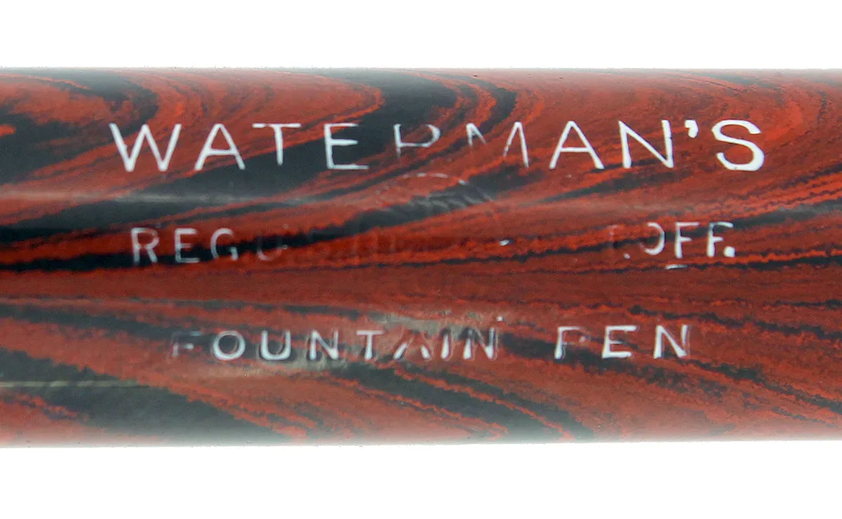 1920S WATERMAN 54 RED RIPPLE XF-BBB 2.06MM FLEX 14K NIB FOUNTAIN PEN RESTORED