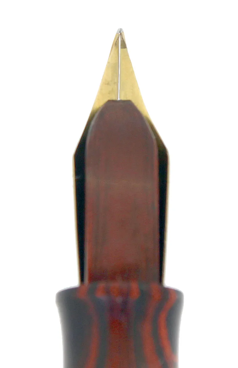 1920S WATERMAN 54 RED RIPPLE XF-BBB 2.06MM FLEX 14K NIB FOUNTAIN PEN RESTORED