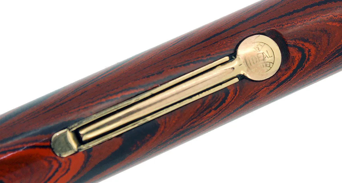 1920S WATERMAN 54 RED RIPPLE XF-BBB 2.06MM FLEX 14K NIB FOUNTAIN PEN RESTORED