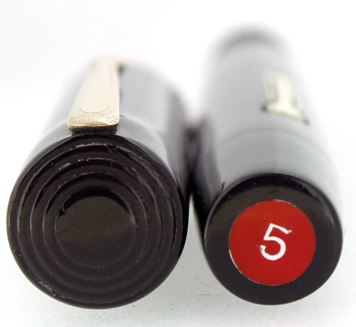 1930 WATERMAN #5 BLACK CELLULOID RED KEYHOLE F-BB NIB FOUNTAIN PEN RESTORED