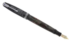 1938 PARKER SILVER PEARL DOUBLE JEWEL VACUMATIC FOUNTAIN PEN LONG MAJOR RESTORED CONDITION