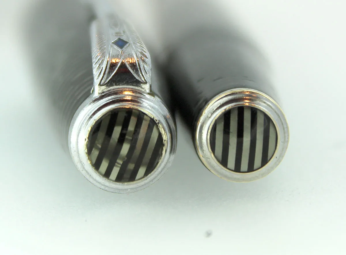 1940 PARKER VACUMATIC SILVER PEARL DOUBLE JEWEL LONG MAJOR FOUNTAIN PEN RESTORED
