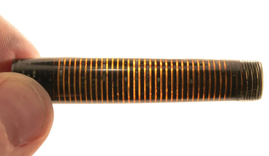 1945 PARKER SILVER PEARL VACUMATIC MAJOR FOUNTAIN PEN COIN STACKED JEWELERS BAND RESTORED