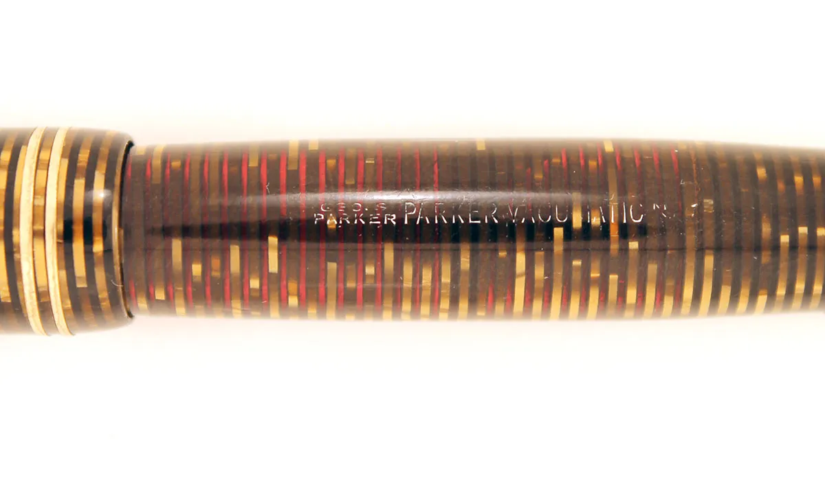 1947 PARKER GOLDEN PEARL VACUMATIC MAJOR FOUNTAIN PEN XF to BB FLEX NIB RESTORED