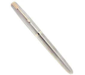 1950 PARKER 51 AEROMETRIC FLIGHTER STAINLESS FOUNTAIN PEN RESTORED