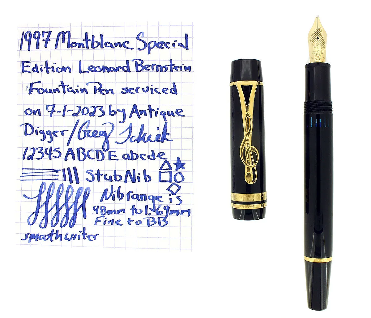 1997 MONTBLANC LEONARD BERNSTEIN 18K STUB NIB SPECIAL EDITION FOUNTAIN PEN