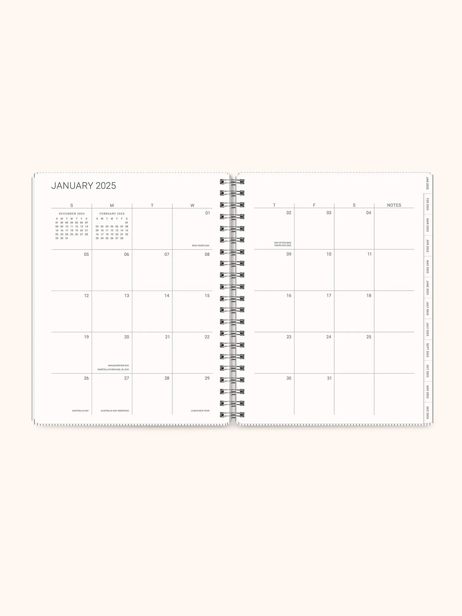 2025 Midnight Black Baxter Planner