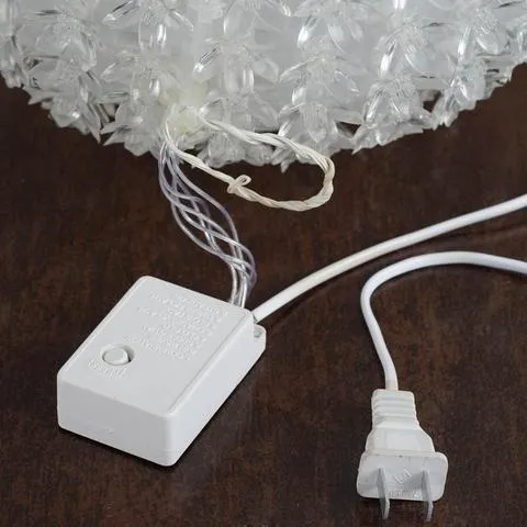 300 LED Florescent Xmas Party Decorative Flower Ball Lamp Light - Fushia