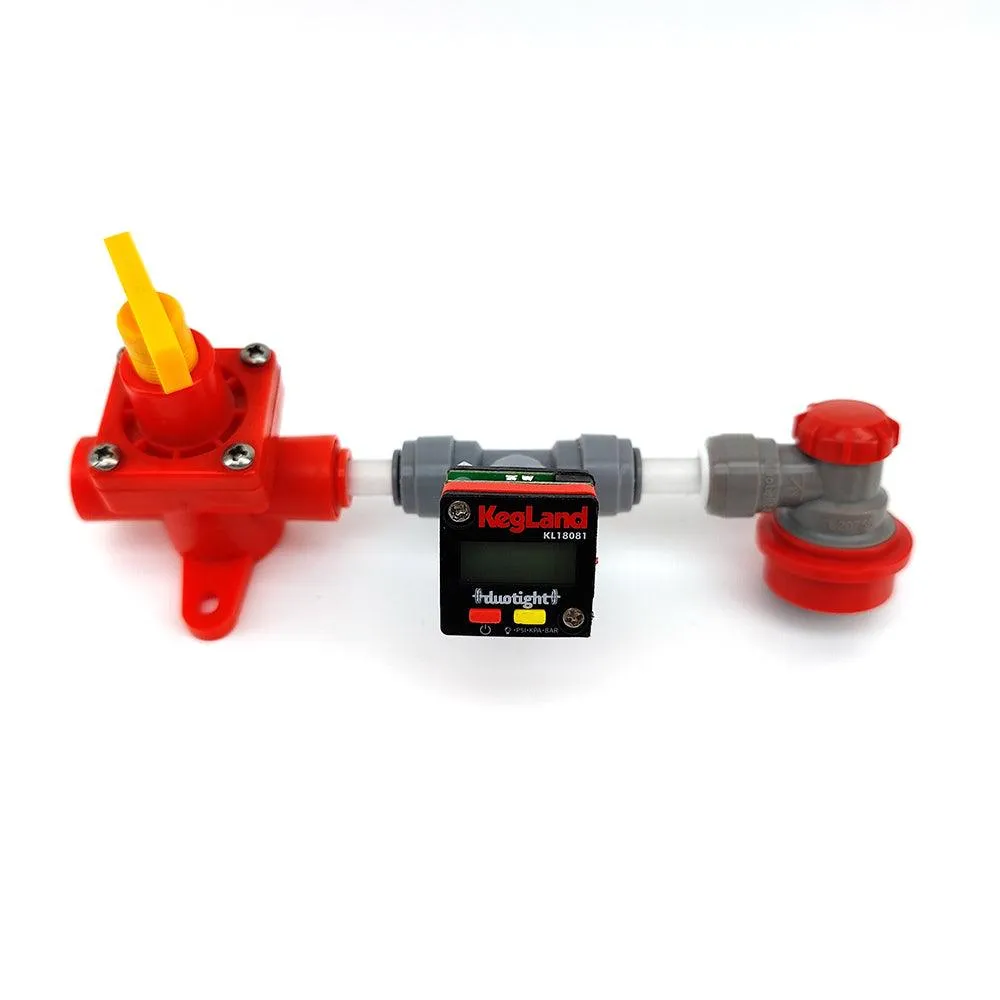 8mm (5/16) Male duotight x Mini Digital Gauge 27mm x 27mm x 8mm - 0-100psi