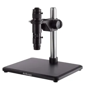 AmScope H1000 Series Wide-zoom Inspection Monocular Stereo Microscope 0.83X-10X Magnification on Pillar Stand