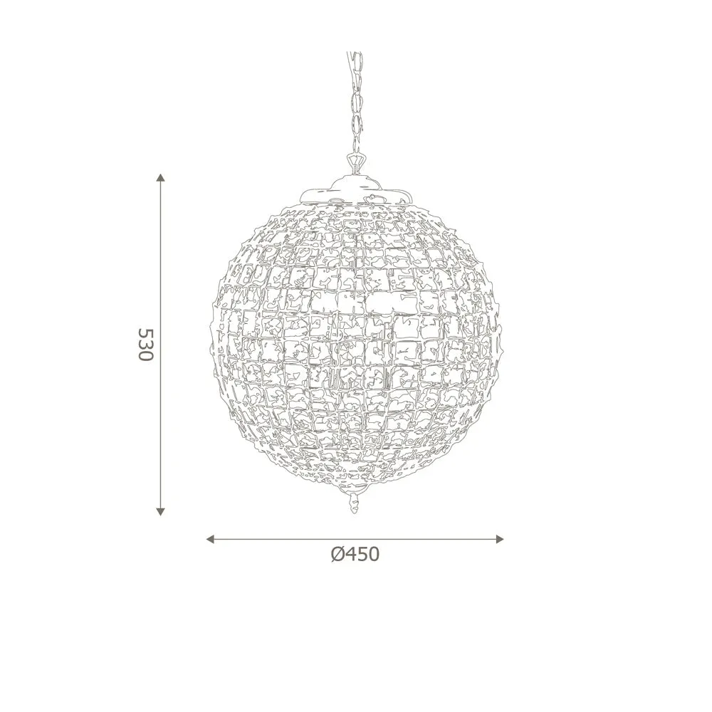 Ballon Crystal Ceiling Light In Various Sizes & Finishes