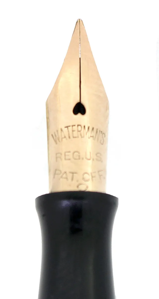 C1917 WATERMAN STERLING GOTHIC OVERLAY 452 1/2V XF-BBB NIB FOUNTAIN PEN RESTORED