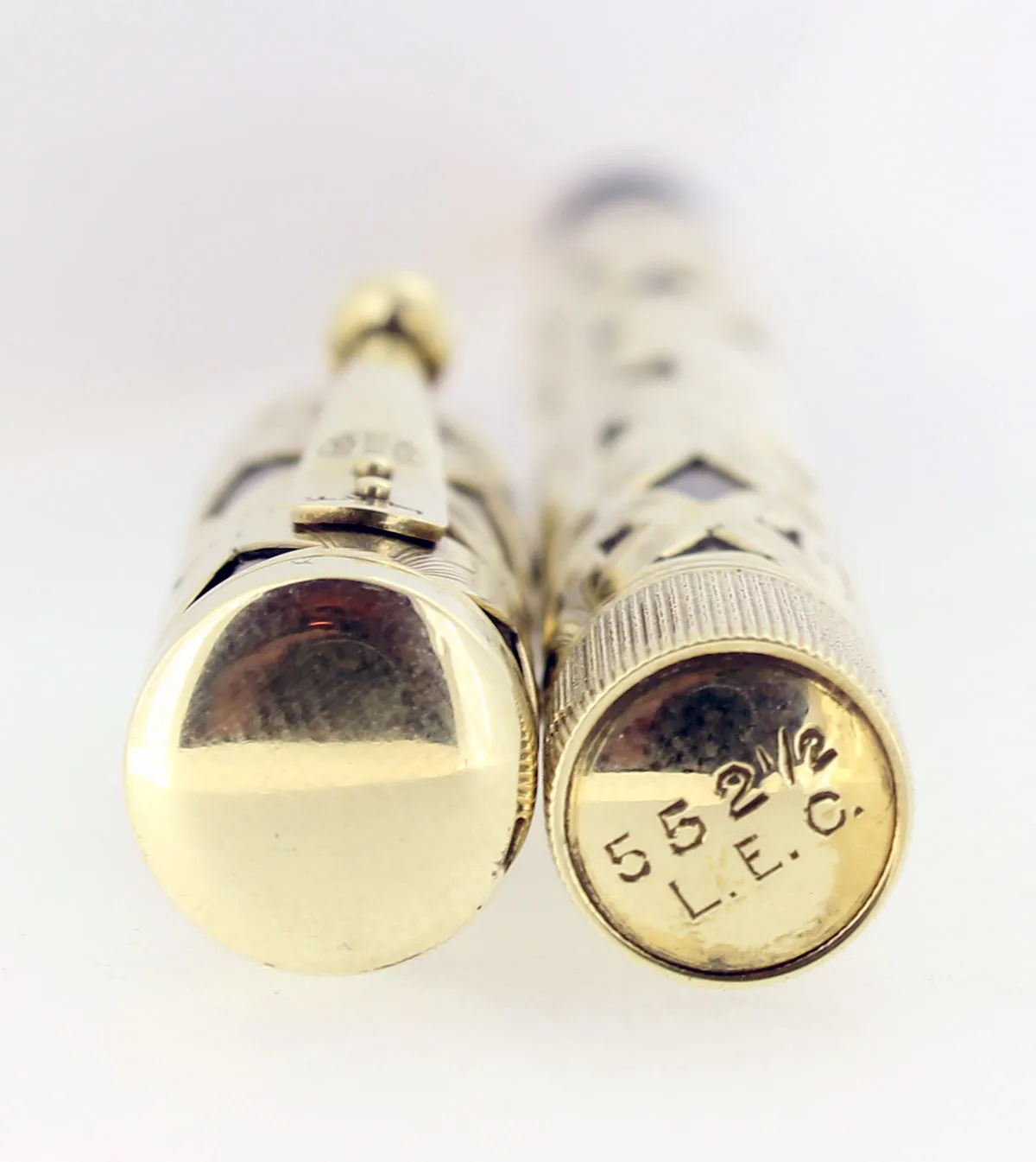 C1925 WATERMAN 552 1/2 L.E.C. BASKETWEAVE 14K GOLD OVERLAY FOUNTAIN PEN RESTORED