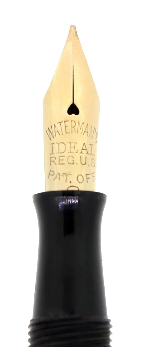 C1925 WATERMAN 552 1/2 L.E.C. BASKETWEAVE 14K GOLD OVERLAY FOUNTAIN PEN RESTORED