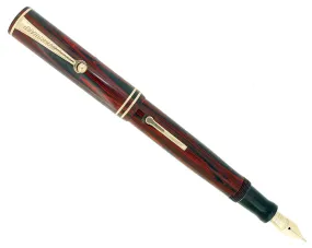 C1927 WAHL EVERSHARP ROSEWOOD GOLD SEAL MILITARY CLIP FOUNTAIN PEN RESTORED