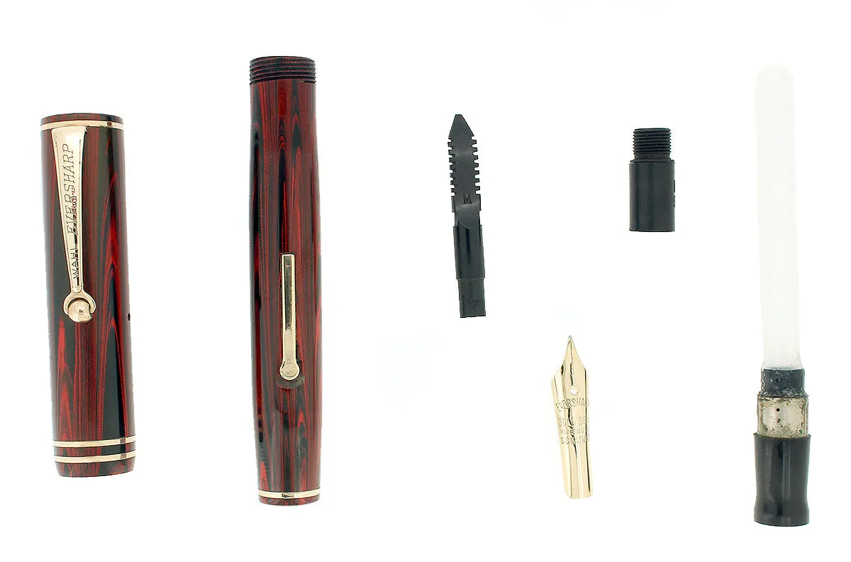 C1927 WAHL EVERSHARP ROSEWOOD GOLD SEAL MILITARY CLIP FOUNTAIN PEN RESTORED