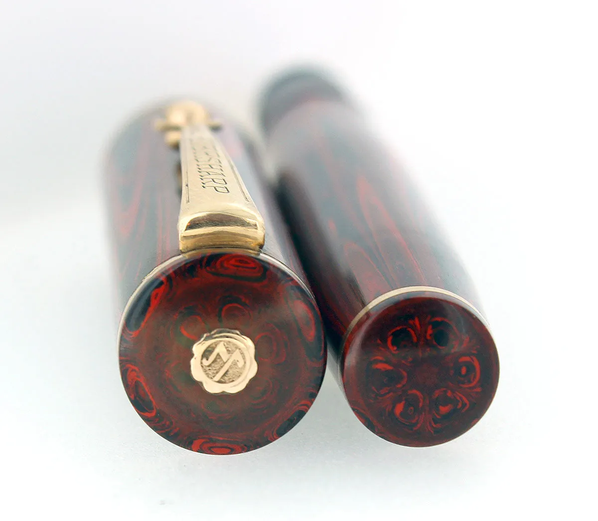 C1927 WAHL EVERSHARP ROSEWOOD GOLD SEAL MILITARY CLIP FOUNTAIN PEN RESTORED