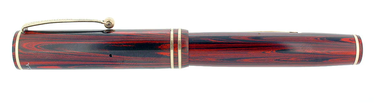 C1927 WAHL EVERSHARP ROSEWOOD GOLD SEAL MILITARY CLIP FOUNTAIN PEN RESTORED