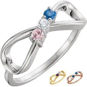 Classic Infinity Mother's Family Birthstone Ring