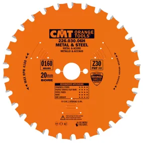 CMT Orange Tools 226.048.08M MEDIUM/THICK - METAL & STEEL 8-1/4”x0.087”/0.071”x30mm  T=48 FWF