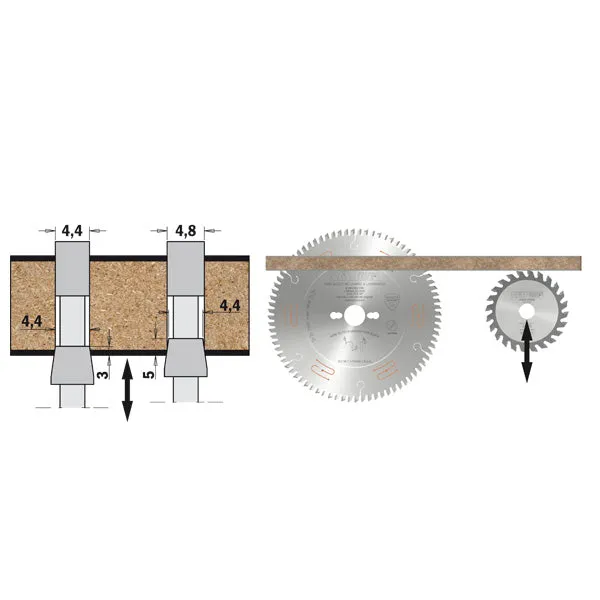 CMT Orange Tools 288.160.36O INDUSTRIAL SCORING CONICAL 160x4.3-5.5x55mm   T=36 CO FLAT