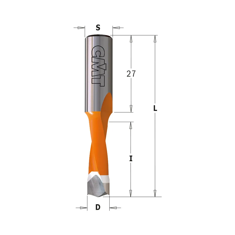 CMT Orange Tools 310.070.42 DOWEL DRILL 7x27x57.5mm LH