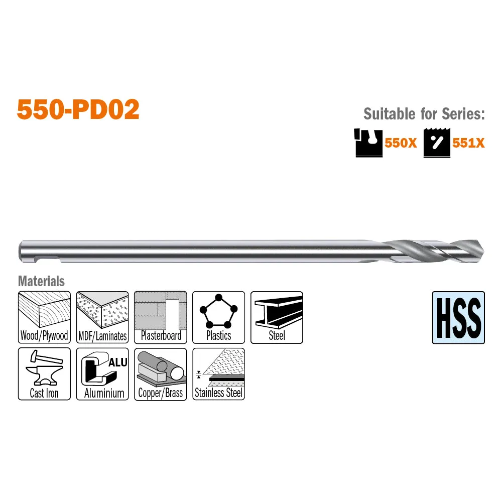 CMT Orange Tools 550-PH11 PUSH&LOCK ARBOR FOR XTREME FAST, SHANK HEX11mm (7/16”)