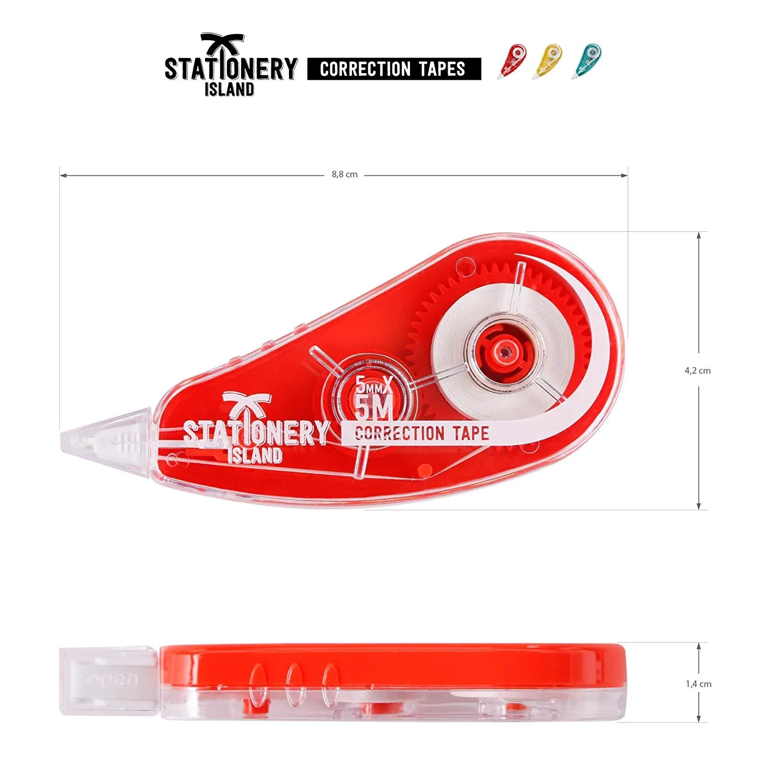Correction Tape Roller Mouse 5m x 5mm - Pack of 3
