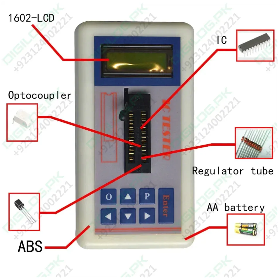 D2260 Professional Integrated Circuit IC Tester Transistor Tester Online Maintenance Digital Led Transistor IC Tester