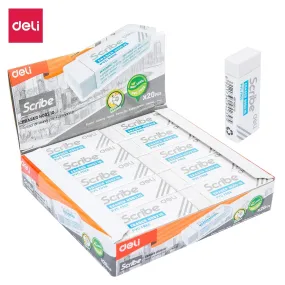 Deli Scribe Eraser 54×20×10mm White