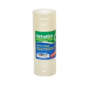Fantastick Stationery Tape 1/2inch x 36Yds Clear 12 Rolls