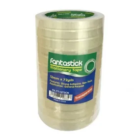 Fantastick Tape 12mmx72yrdsx3" 12 Rolls Pack