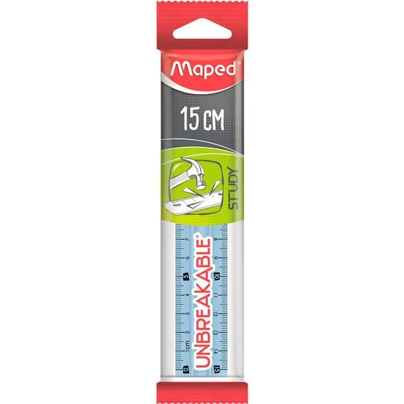 Maped Ruler Study Unbreakable 15cm