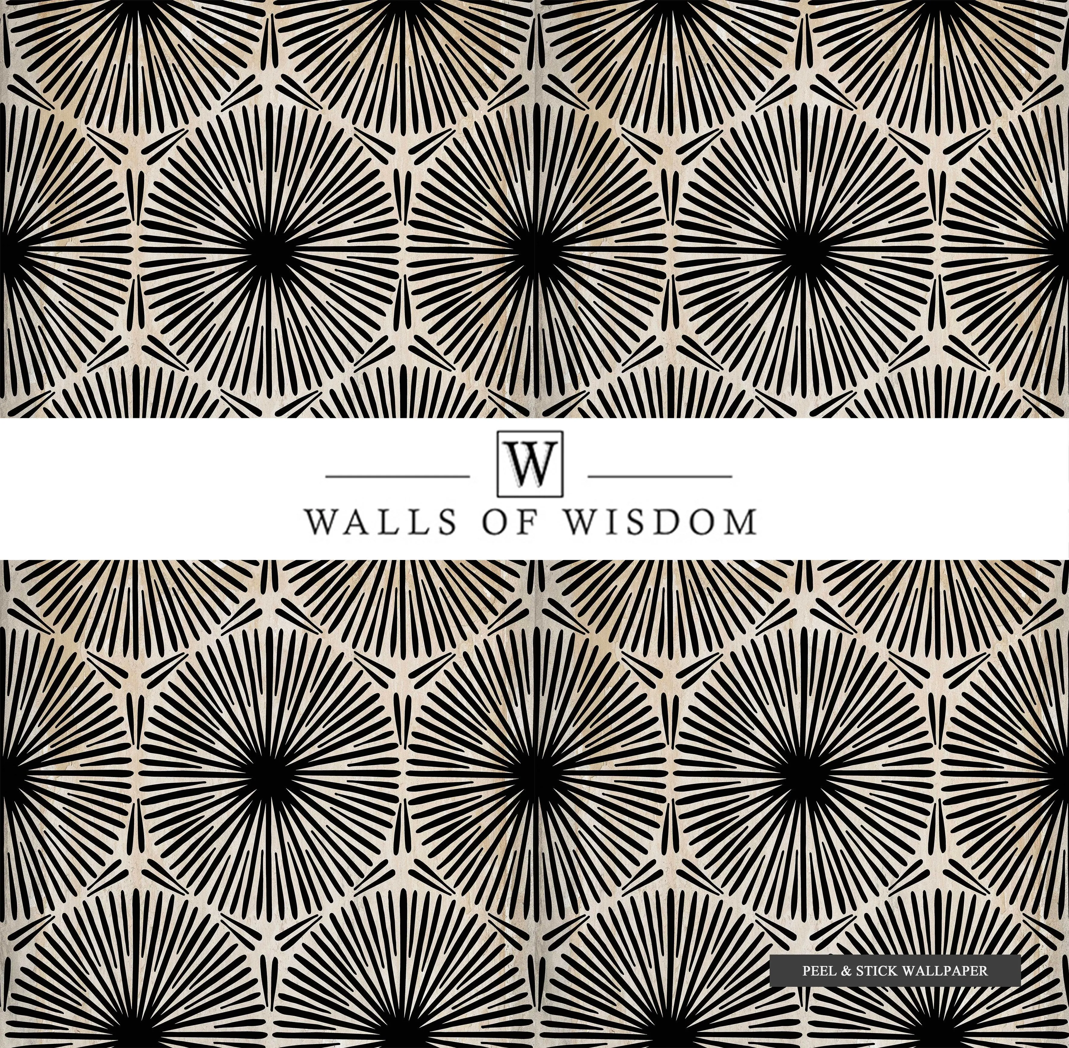 Modern Tribal Circle Peel & Stick Wallpaper - Textured & Removable