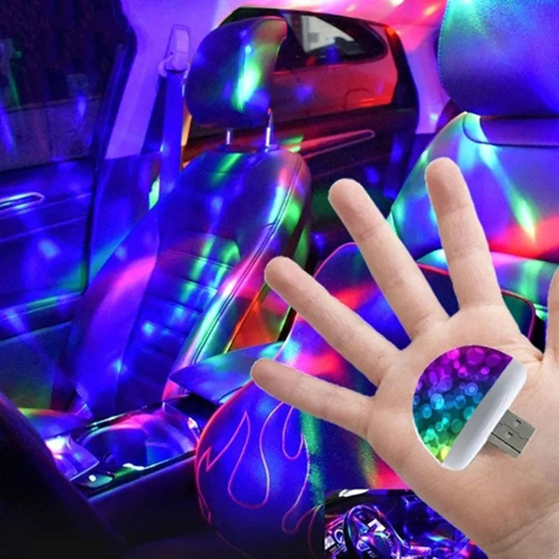 NLpearl 2021 Fashion Multi Color USB LED Car Interior Lighting Kit Atmosphere Light Neon Colorful Lamps