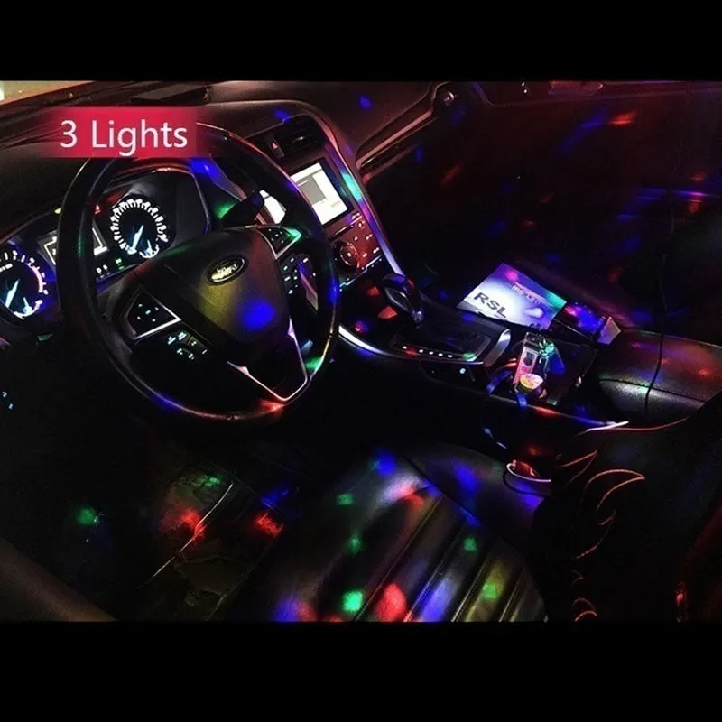NLpearl 2021 Fashion Multi Color USB LED Car Interior Lighting Kit Atmosphere Light Neon Colorful Lamps