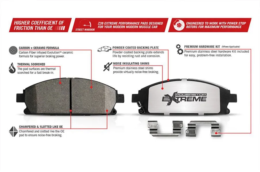 PowerStop 2018-2019 Nissan 370Z Z26 Street Kit w/ Calipers - Rear (psbKC8062-26)