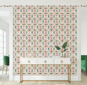 Retro 70s Funky Geometric Wallpaper: Modern Peel & Stick for Vibrant Spaces