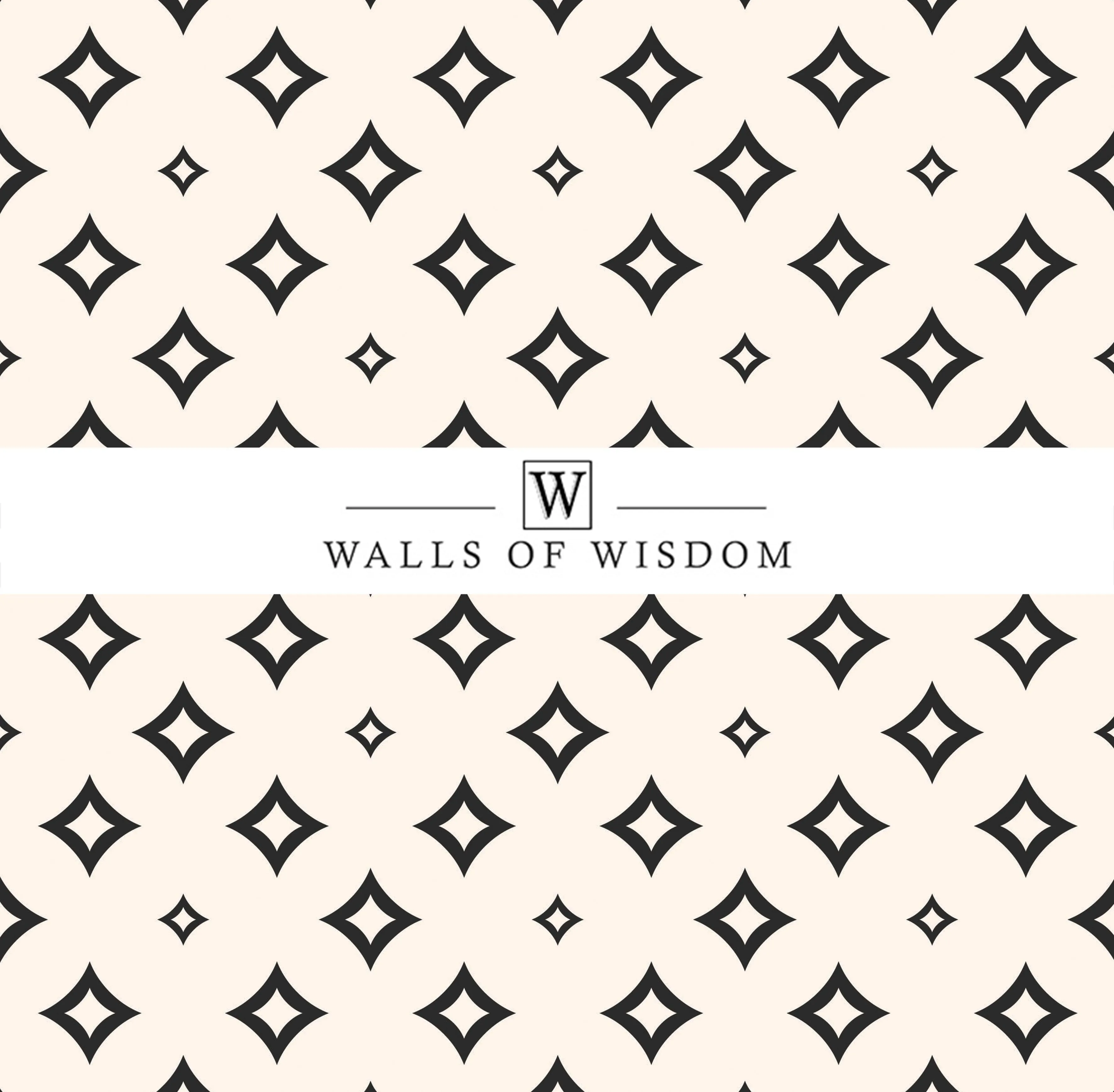 Retro Diamond Peel & Stick Wallpaper: Cream, Pink, & Black/White - Easy Apply