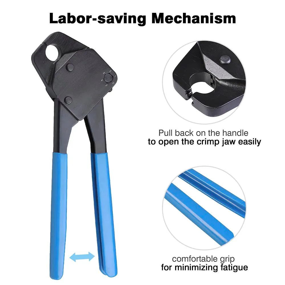 TheLAShop 1/2" PEX Crimper Crimping Tool w/ Gauge Color Optional