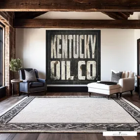 Vintage Kentucky Oil Co Wall Mural – Decorative Sign, Rustic Elegance, Peel and Stick