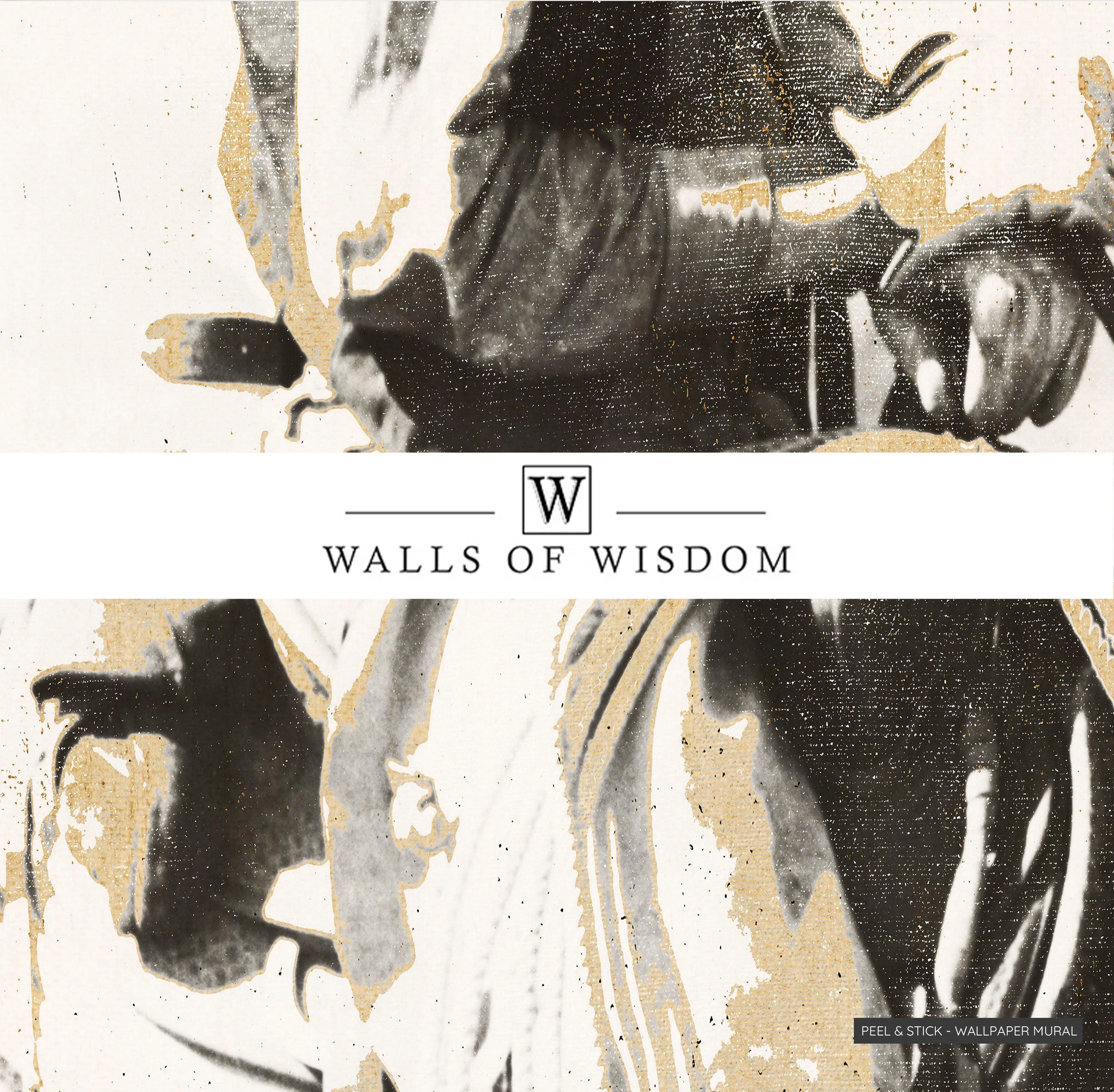 Wild West Essence Peel & Stick Wallpaper Mural: Vintage Black & White Western Design for Modern Homes